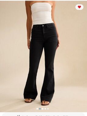 AE Super High-Waisted Flare Jean Black